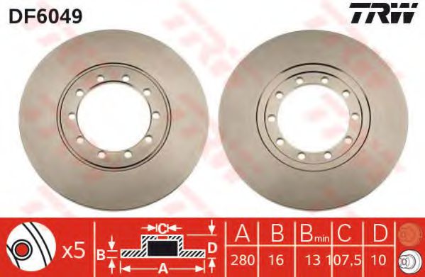 Гальмівний диск BREMBO арт. DF6049