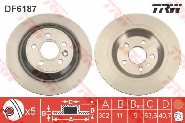 Гальмівний диск BOSCH арт. DF6187