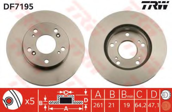 Гальмівний диск BOSCH арт. DF7195