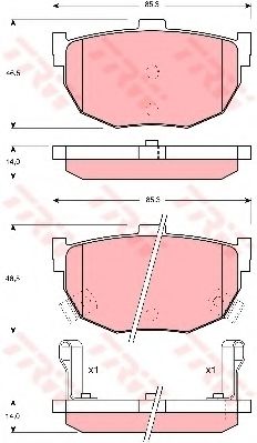 Гальмівні колодки BREMBO арт. GDB1010