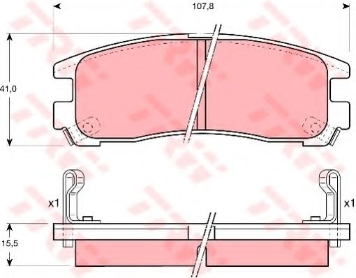 GDB1023  TRW - Гальмівні колодки до дисків BLUEPRINT арт. GDB1023