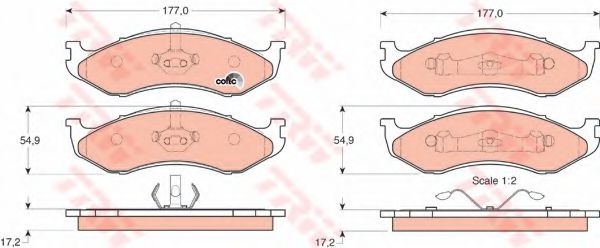 Гальмівні колодки дискові AMC Jeep - JEEP (Chrysler) - KIA - RENAULT Cherokee/Grand Cherokee/Cherok BLUEPRINT арт. GDB1153