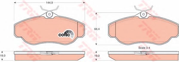 Гальмівні колодки BREMBO арт. GDB1156