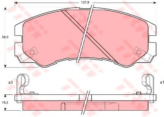 Гальмівні колодки BREMBO арт. GDB1186