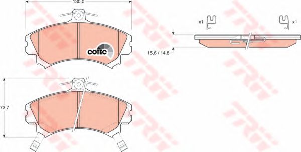 Гальмівні колодки, дискові COMLINE арт. GDB1198