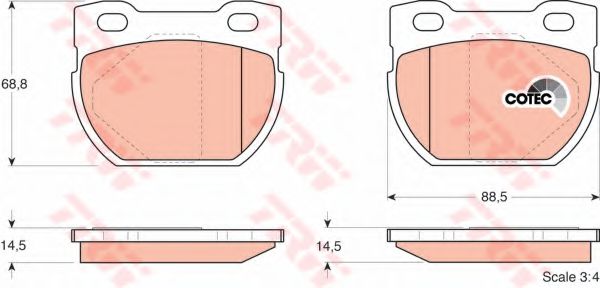 Гальмівні колодки BREMBO арт. GDB1209