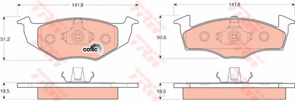 GDB1218  TRW - Гальмівні колодки до дисків BREMBO арт. GDB1218