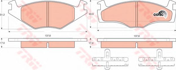 Гальмівні колодки BREMBO арт. GDB1219