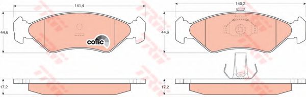 Гальмівні колодки BREMBO арт. GDB1221