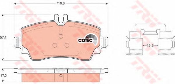 Гальмівні колодки BREMBO арт. GDB1292