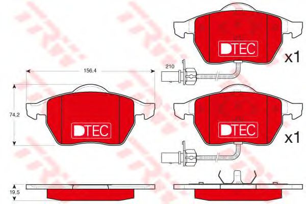 Гальмівні колодки TEXTAR арт. GDB1307DTE