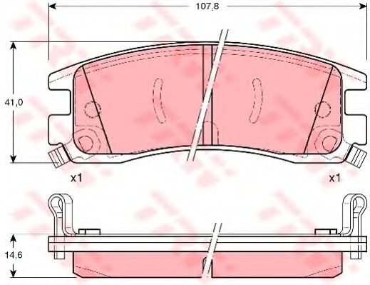 Гальмівні колодки дискові BUICK (GM) - CADILLAC (GM) - OPEL - PONTIAC (GM) - VAUXHALL Park Avenue/R FRICTION MASTER арт. GDB1309