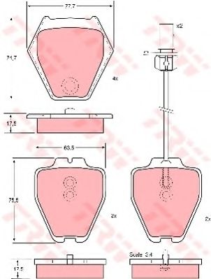 GDB1381  TRW - Гальмівні колодки до дисків FRICTION MASTER арт. GDB1381