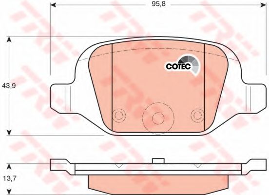 Гальмівні колодки BREMBO арт. GDB1384