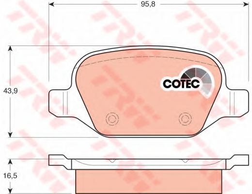 Гальмівні колодки BREMBO арт. GDB1396