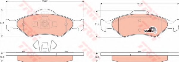 Гальмівні колодки ABS арт. GDB1418