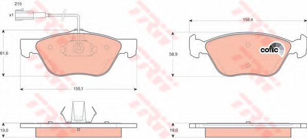 Гальмівні колодки BREMBO арт. GDB1445