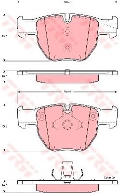 GDB1526  TRW - Гальмівні колодки до дисків BREMBO арт. GDB1526