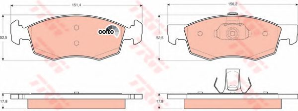 Гальмівні колодки дискові FIAT Doblo/Doblo Cargo MEYLE арт. GDB1588