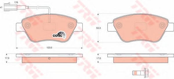 Гальмівні колодки BREMBO арт. GDB1590