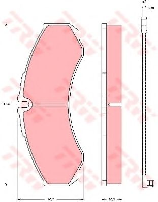 Гальмівні колодки BREMBO арт. GDB1609