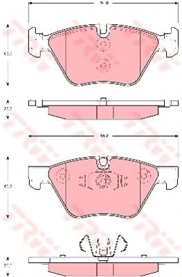 Гальмiвнi колодки дисковi BMW 1 (E81/E87) 04-12/3 (E90-E93) 05-13/X1 (E84) 11-15 BREMBO арт. GDB1662