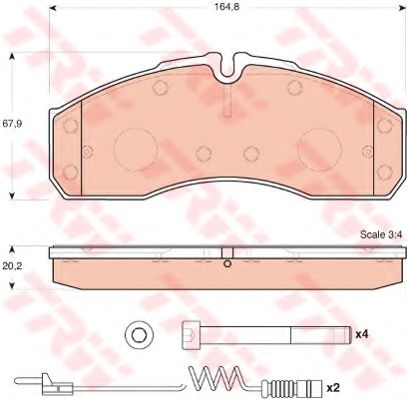 GDB1694  TRW - Гальмівні колодки до дисків BOSCH арт. GDB1694