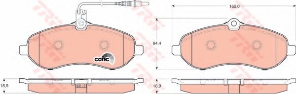 Гальмівні колодки BREMBO арт. GDB1719