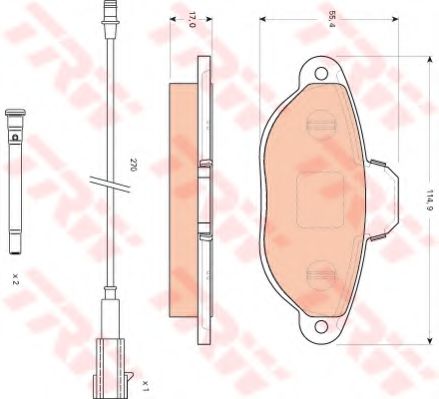 Гальмівні колодки BREMBO арт. GDB1745