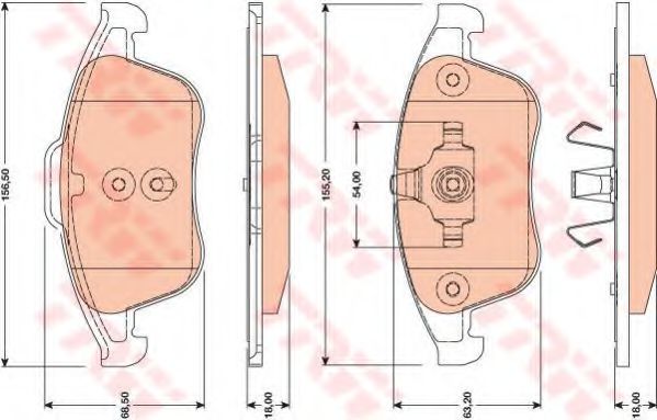 Гальмівні колодки, дискові BOSCH арт. GDB1788