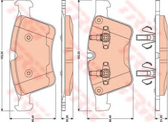 Гальмівні колодки дискові MERCEDES ML/GL F 