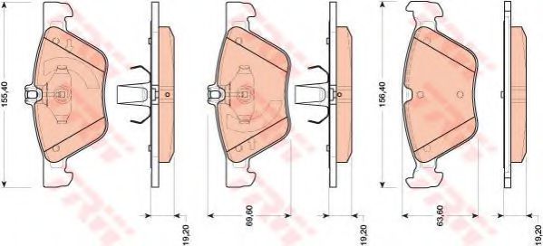 GDB1815  TRW - Гальмівні колодки до дисків BREMBO арт. GDB1815