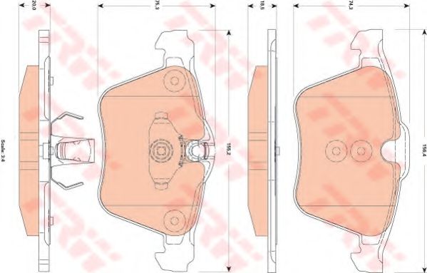 Гальмівні колодки BREMBO арт. GDB1835