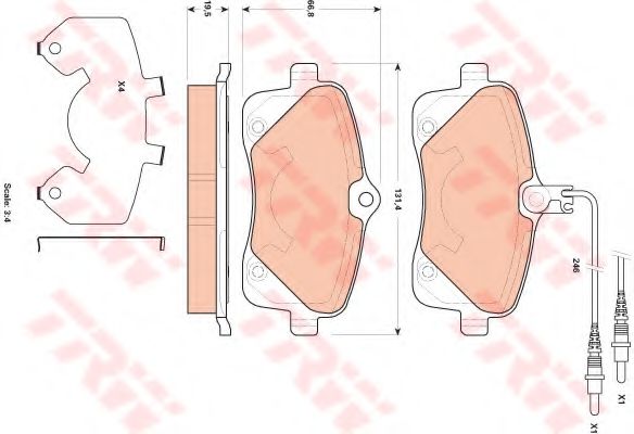 Гальмівні колодки BREMBO арт. GDB1895