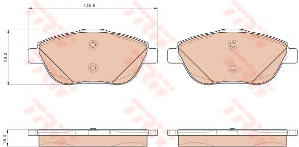 Гальмівні колодки BREMBO арт. GDB1926