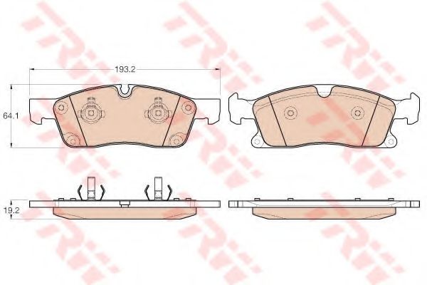 Гальмівні колодки, дискові BREMBO арт. GDB1955