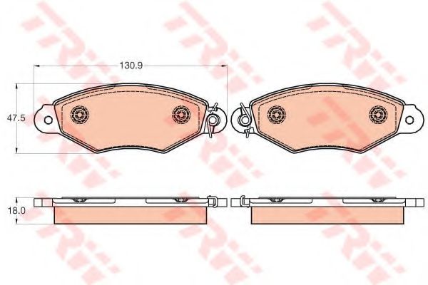 Гальмівні колодки, дискові BREMBO арт. GDB2024