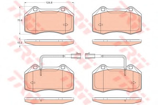 GDB2045  TRW - Гальмівні колодки до дисків BREMBO арт. GDB2045