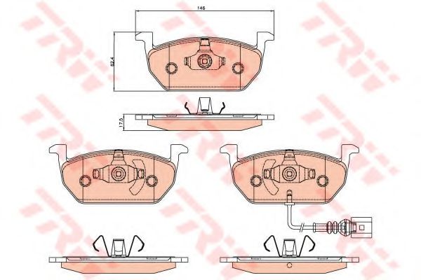 Гальмівні колодки дискові SEAT/SKODA/VW Leon/Octavia/Golf 