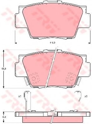 Гальмівні колодки BLUEPRINT арт. GDB3039