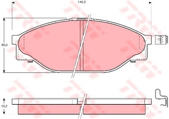 Гальмівні колодки дискові TOYOTA Hiace/Hilux BLUEPRINT арт. GDB3109