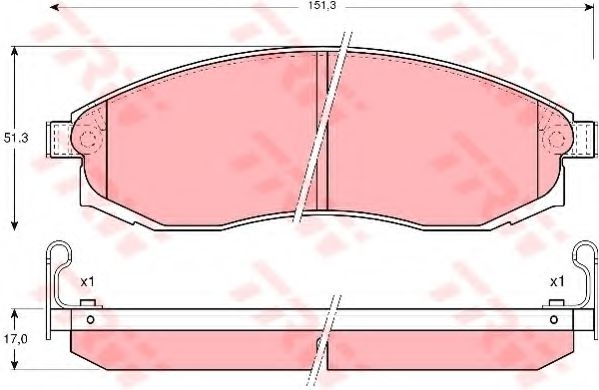 GDB3124  TRW - Гальмівні колодки до дисків JAPANPARTS арт. GDB3124