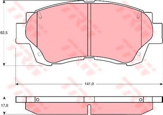 Гальмівні колодки дискові LEXUS - TOYOTA ES 300 (Nato)/Camry/Camry (Nato)/Celica (Nato) JURID арт. GDB3155