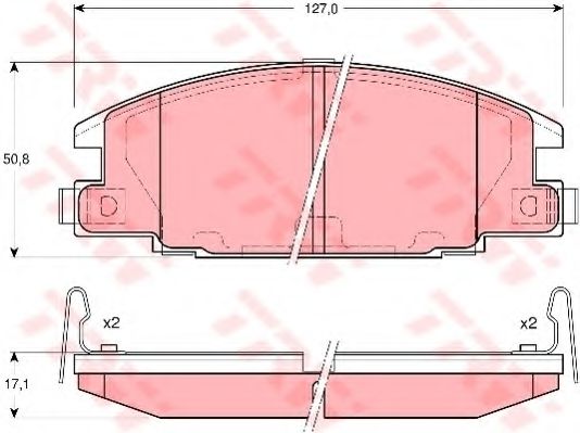 Гальмівні колодки, дискові REMSA арт. GDB3161