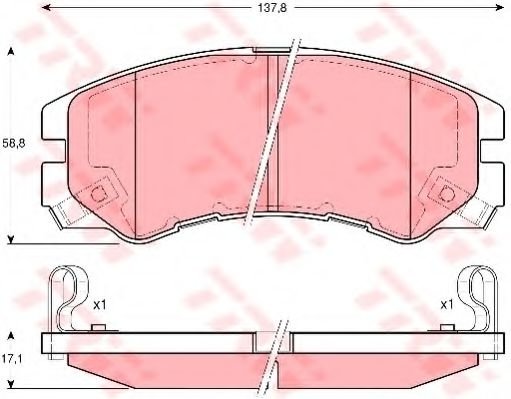 Гальмівні колодки BREMBO арт. GDB3162