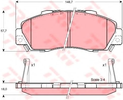 GDB3177  TRW - Гальмівні колодки до дисків BREMBO арт. GDB3177