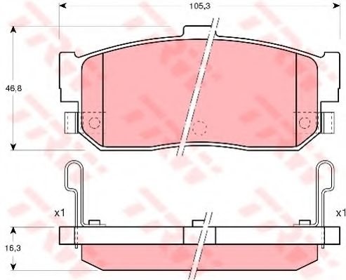 Гальмівні колодки дискові INFINITI - NISSAN G20/Almera/Cefiro/Maxima QX/Pulsar/QX/Sunny ROADHOUSE арт. GDB3181