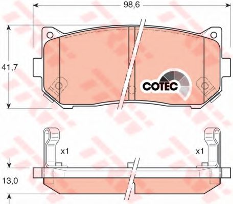 Гальмівні колодки, дискові JAPANPARTS арт. GDB3203