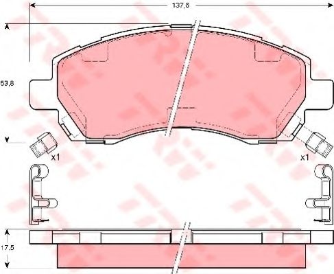 Гальмівні колодки дискові SUBARU Impreza/Impreza Estate/Wagon (Plus)/Legacy/Legacy Estate/Wagon TOKO CARS арт. GDB3205