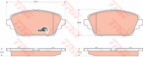 Гальмівні колодки дискові NISSAN Almera Tino/Primera/Primera Estate/Wagon NIPPARTS арт. GDB3227